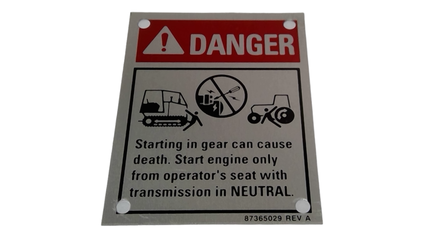 New OEM Genuine CNHi, Plate Identity - Part # 87365029