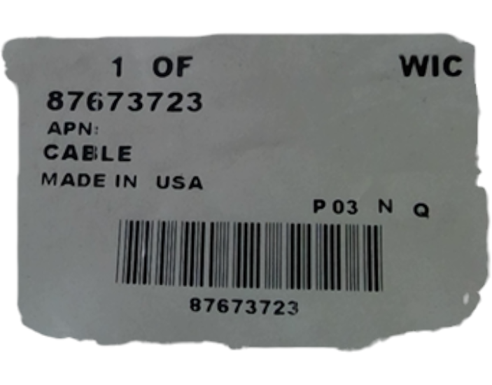 New OEM Genuine CNHi, Cable - Part # 87673723
