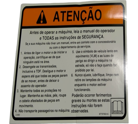 New OEM Genuine CNHi, Decal - Part # 87707624