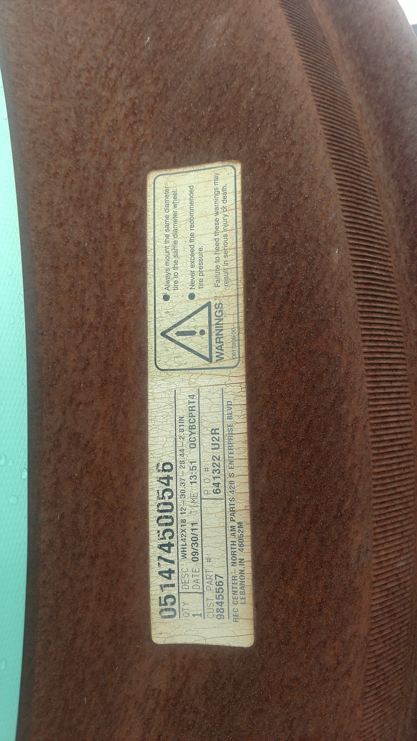 New OEM Genuine CNHi, Rim - Part # 9845567