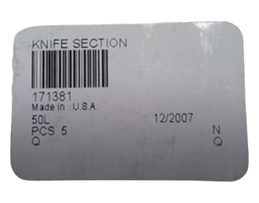 New OEM Genuine CNHi, Knife Section - Part # 171381