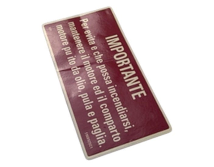 New OEM Genuine CNHi, Decal - Part # 1968925C1