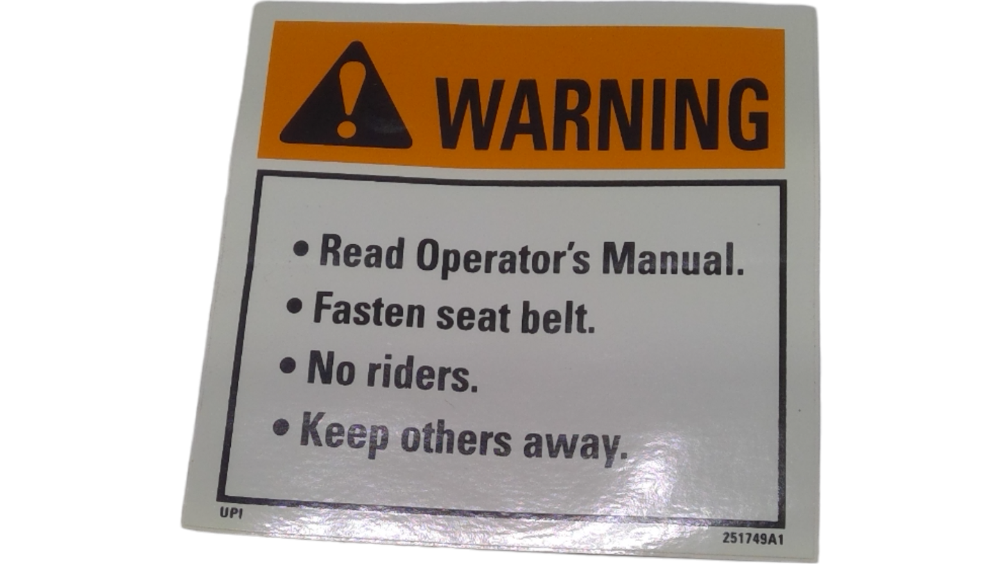 New OEM Genuine CNHi, Decal - Part # 251749A1