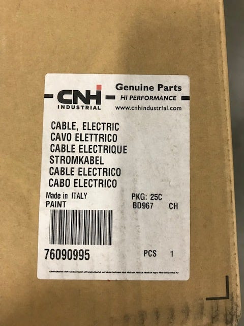 New OEM Genuine CNHi, Cable Electric - Part # 76090995