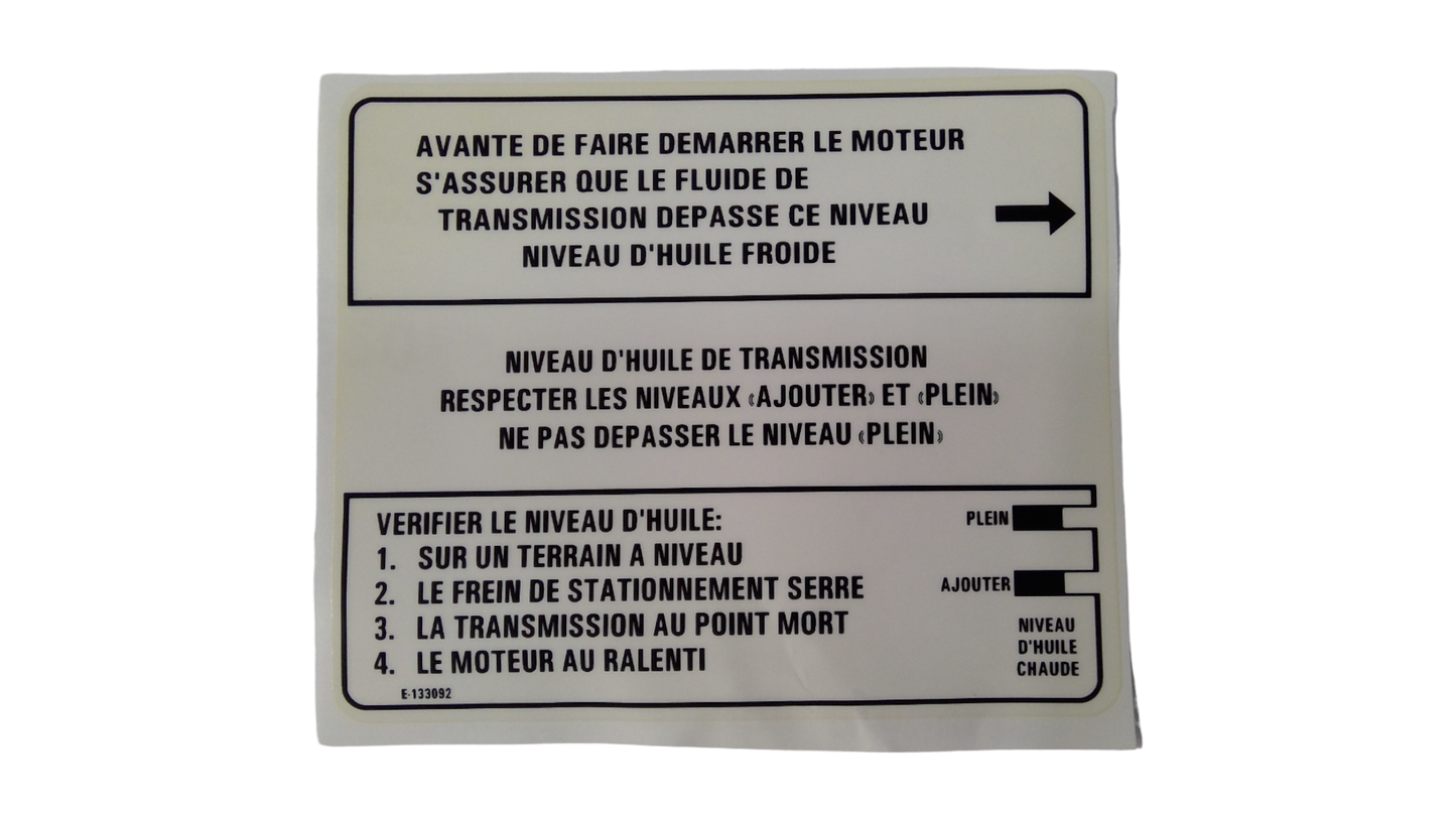 New OEM Genuine CNHi, Decal - Part # E133092