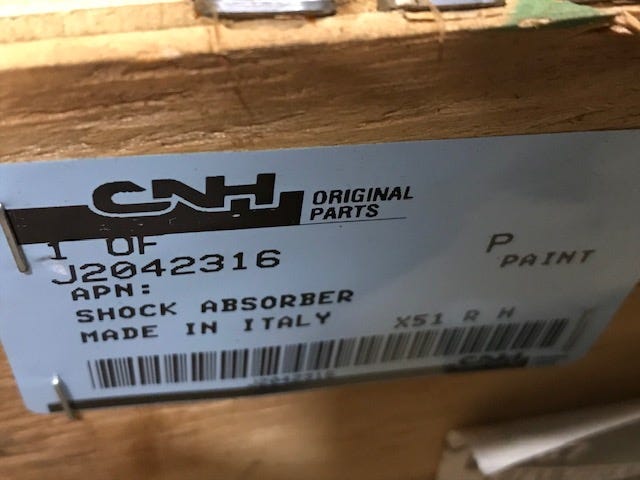 New OEM Genuine CNHi, Shock Absorber - Part # J2042316