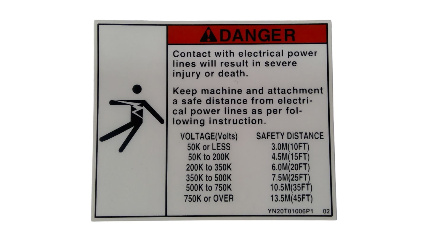 New OEM Genuine CNHi, Decal Danger - Part # YN20T01006P1