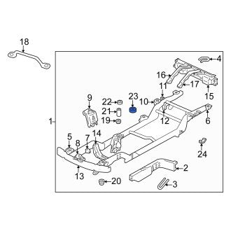 New OEM Genuine Suzuki, Body Mount Cushion - Part # 7151165D00