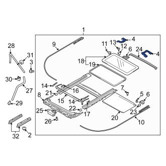 New OEM Genuine Suzuki, Right Sunroof Frame Bracket - Part # 7872165J01