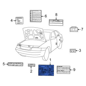 New OEM Genuine Suzuki, Emission Label - Part # 1195554G20