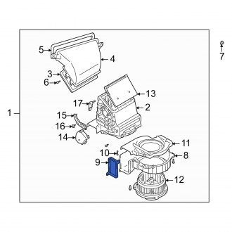 New OEM Genuine Suzuki, Lower HVAC Case Seal - Part # 7421554G00