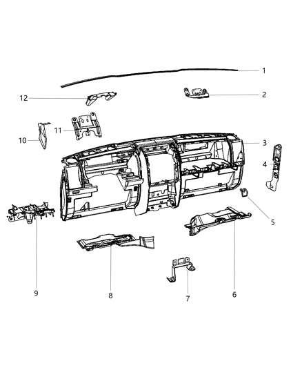 New Fits Chrysler Bracket-Instrument Panel - Part # 56052064AE