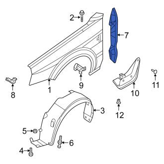 New OEM Genuine Suzuki, Left Fender Insulator - Part # 7235286Z00