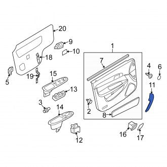 New OEM Genuine Suzuki, Front Right Exterior Door Handle Cover - Part # 8376286Z00