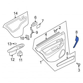 New OEM Genuine Suzuki, Rear Left Exterior Door Handle Cover - Part # 8377286Z00