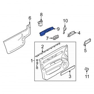 New OEM Genuine Suzuki, Front Door Switch Trim Panel - Part # 8376785Z00