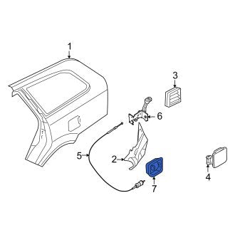 New OEM Genuine Suzuki, Rear Fuel Filler Housing - Part # 6457185Z00