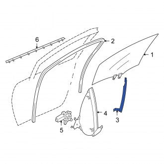 New OEM Genuine Suzuki, Front Right Window Regulator Guide - Part # 8173085Z00