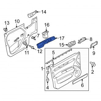 New OEM Genuine Suzuki, Front Door Switch Trim Panel - Part # 8376785Z10