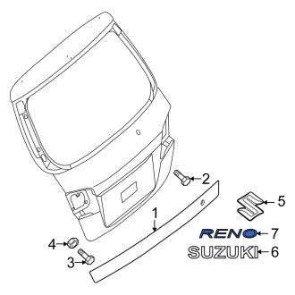 New OEM Genuine Suzuki, Rear Hatch Emblem - Part # 7785185Z11