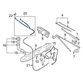 New OEM Genuine Suzuki, Front Windshield Washer Hose - Part # 3840250J00