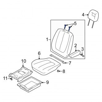 New OEM Genuine Suzuki, Center Left Headrest Guide - Part # 8584081A10T01