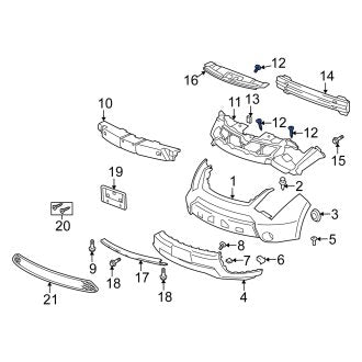 New OEM Genuine Suzuki, Front Lower Bumper Cover Support Rail Bolt - Part # 4815978J01