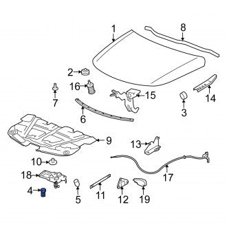 New OEM Genuine Suzuki, Front Hood Stop Buffer - Part # 8271178J00