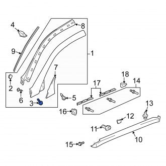 New OEM Genuine Suzuki, Front Body Trim Molding Bolt - Part # 7718678J00