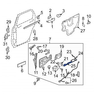 New OEM Genuine Suzuki, Rear Left Door Lock Operating Rod - Part # 8226578J00