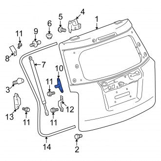 New OEM Genuine Suzuki, Rear Right Lower Liftgate Support Strut Holder - Part # 8185178J00