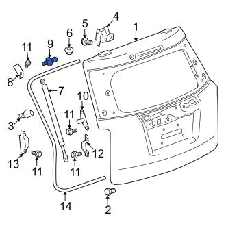 New OEM Genuine Suzuki, Rear Liftgate Support Strut Holder - Part # 8187178J01