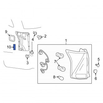 New OEM Genuine Suzuki, Tail Light Gasket - Part # 3693078J00