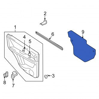 New OEM Genuine Suzuki, Rear Left Door Water Deflector - Part # 8391480J10