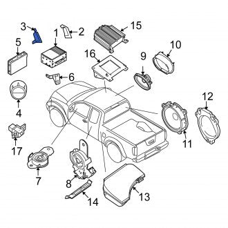 New OEM Genuine Suzuki, Left Radio Bracket - Part # 3932282Z70