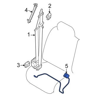 New OEM Genuine Suzuki, Rear Right Seat Belt Receptacle - Part # 8495082Z10