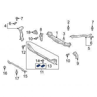 New OEM Genuine Suzuki, Left Radiator Mount Bracket - Part # 7113257L00