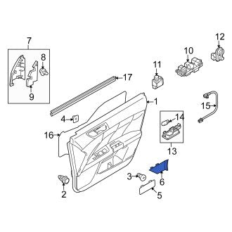 New OEM Genuine Suzuki, Front Left Outer Exterior Door Handle Cover - Part # 8281357L00ZMU