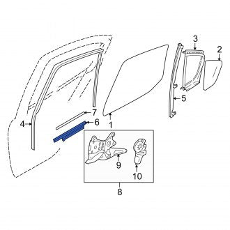 New OEM Genuine Suzuki, Right Window Regulator Rail - Part # 8363072J00