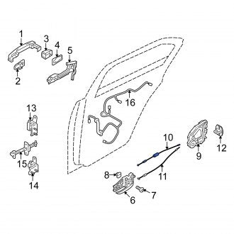 New OEM Genuine Suzuki, Rear Door Latch Cable - Part # 8232357L00