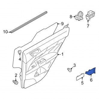 New OEM Genuine Suzuki, Front Left Outer Exterior Door Handle Cover - Part # 8281357L00ZNA