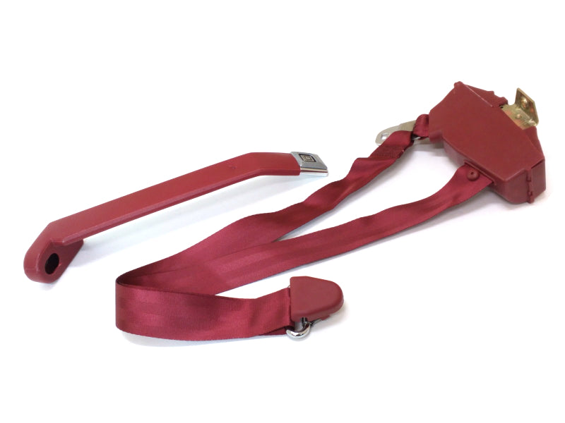 New OEM 1983-1989 GMC S/T Front Right Passenger Bench Style Seat Belt Carmine Red, Part # 15536109