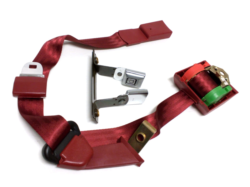 New OEM 1989 GMC S/T Truck Passenger Rear Seat Belt Carmine, Part # 15618285