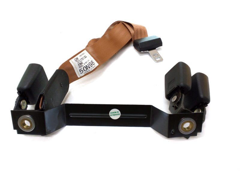 New OEM 1991 Chevrolet GMC S/T Truck Rear Center Seat Belt Cognac, Part # 15662559