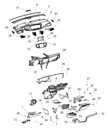 New 2018 Fits Chrysler Pacifica Bin-Storage - Part # 6EM06DX9AD