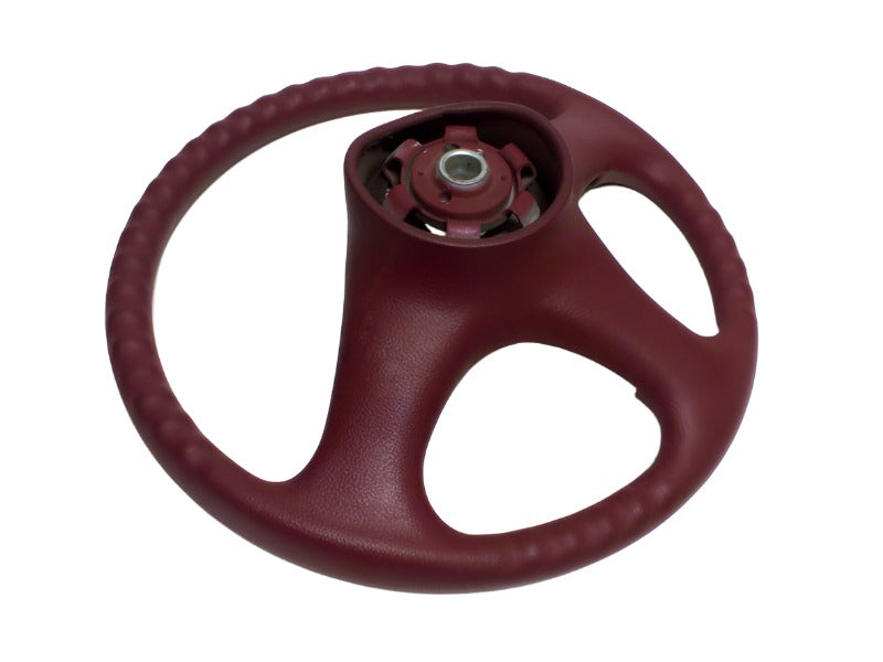 New OEM 1992-1993 Oldsmobile Achieva Garnet Red Vinyl Steering Wheel, Part # 17998054