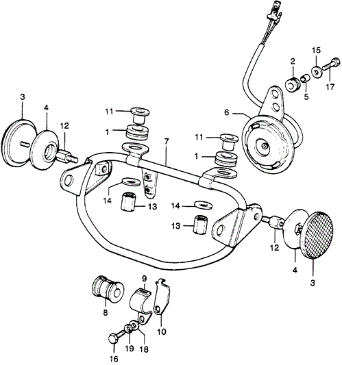 Stay A, Headlight (Lower)
