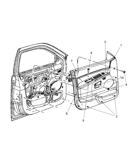 New 2010 Fits Chrysler Commander Bezel-Switch - Part # 1PE79XDVAA