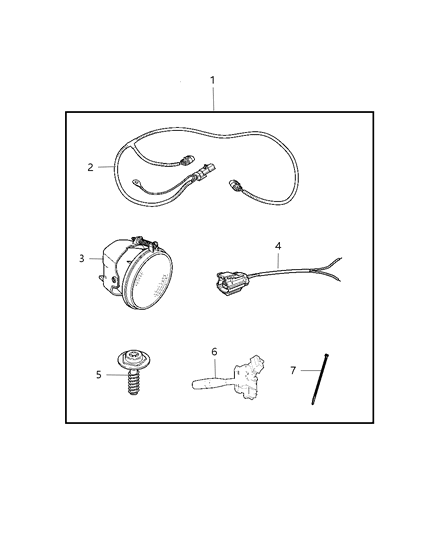 New Fits Chrysler Fog Light Kit - Part # 82210406