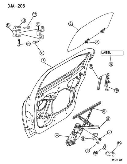 Regulator Assembly, Door